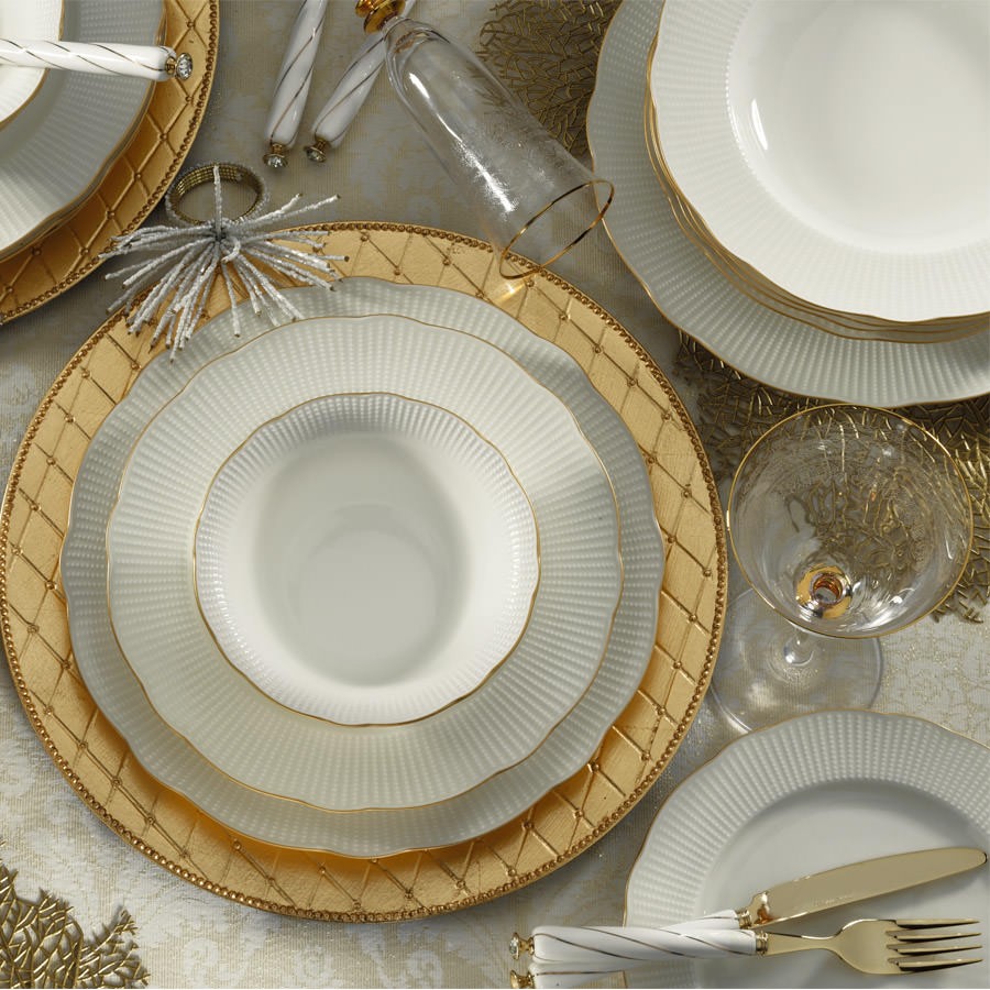 Rani Home Yemek Takımı (26 Parça) BeyazAltın HF-6906