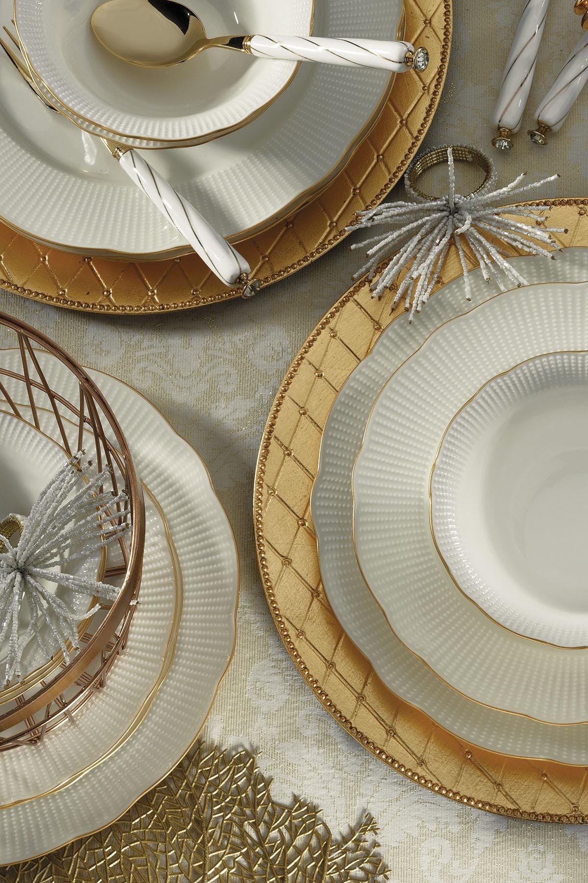 Rani Home Yemek Takımı (26 Parça) BeyazAltın HF-6906
