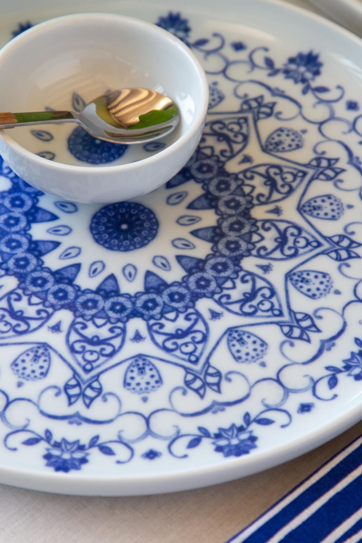 Rani Home Kahvaltı Takımı (14 Parça) Beyaz - Mavi JA-6928
