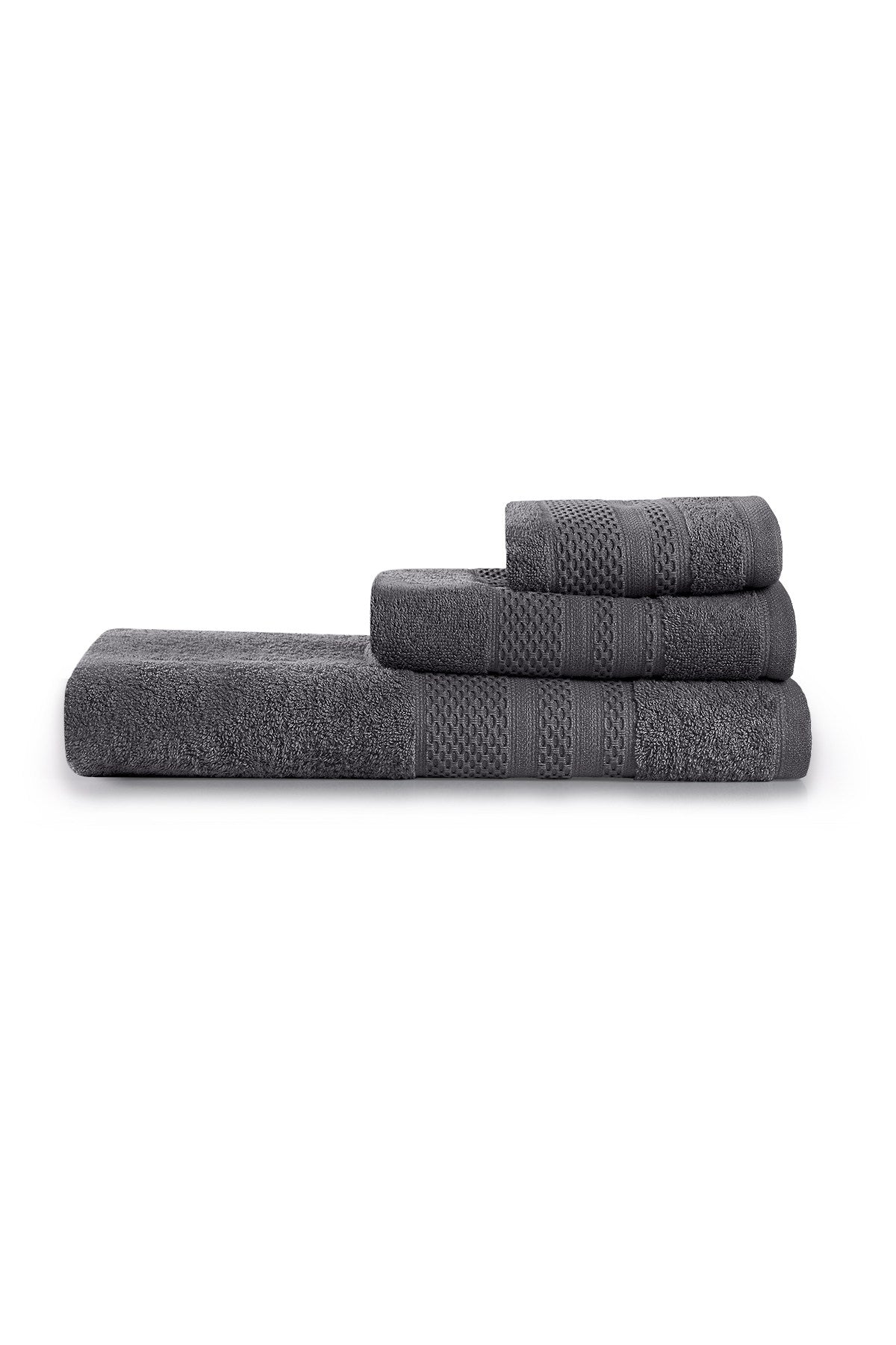 Rani Home Banyo Havlusu Seti  Antrasit BD-6369