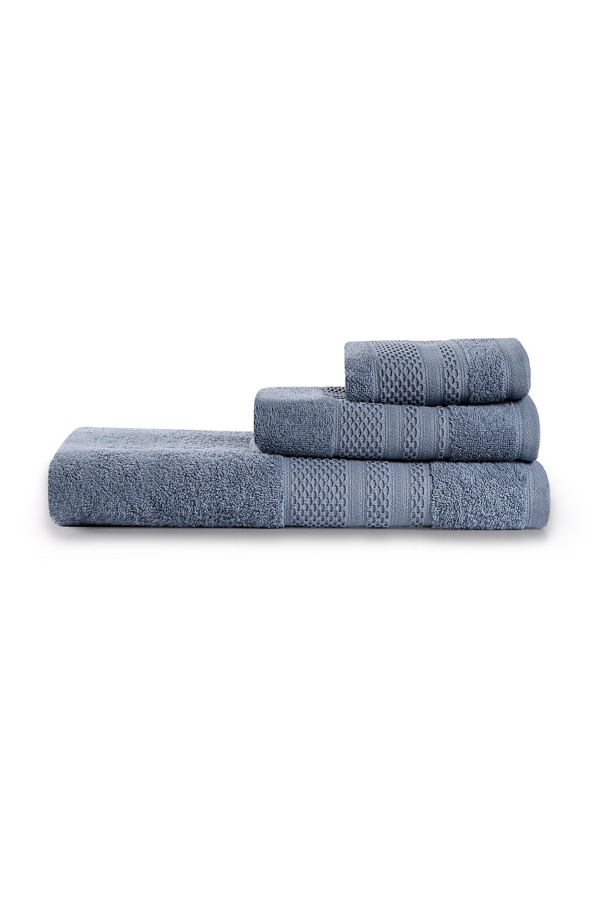 Rani Home Banyo Havlusu Seti  Mavi BD-6376