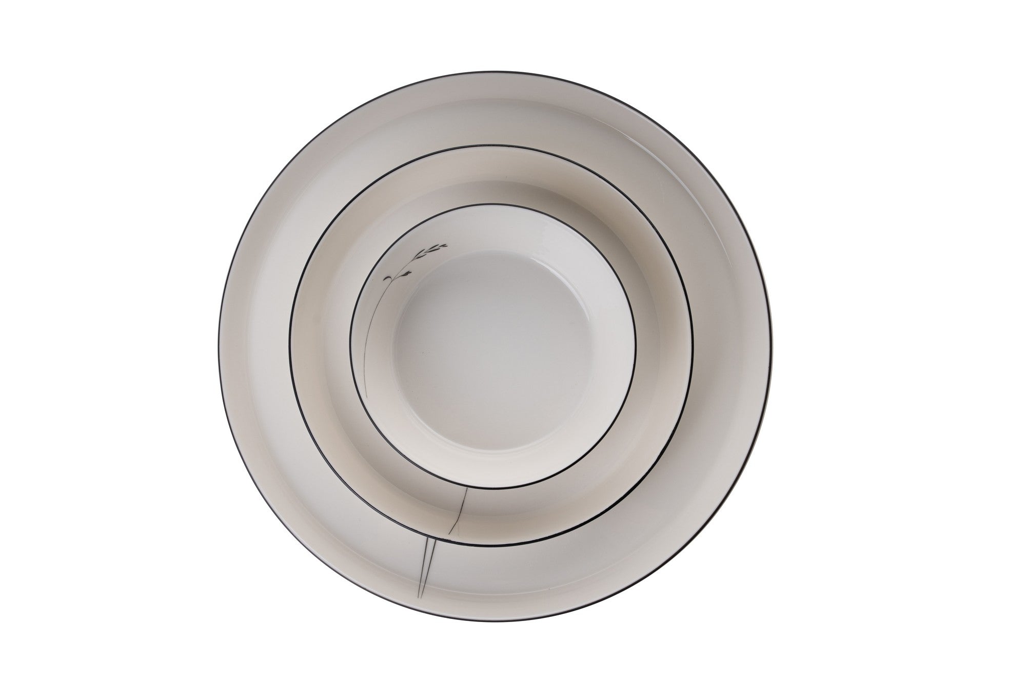 Rani Home Yemek Takımı (27 Parça) Beyaz Siyah HG-6908