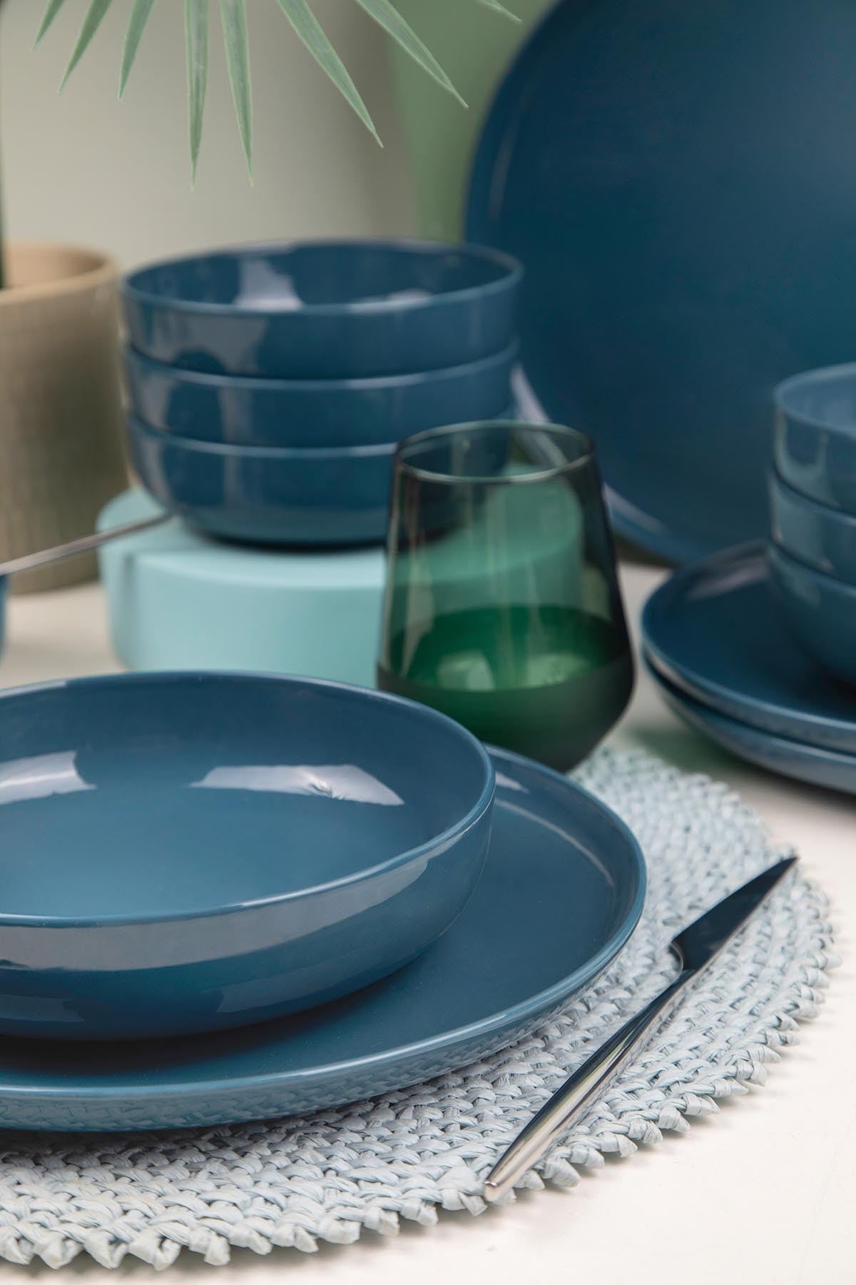 Rani Home Yemek Takımı (12 Parça) Kütahya Porselen Koyu Mavi HB-6909