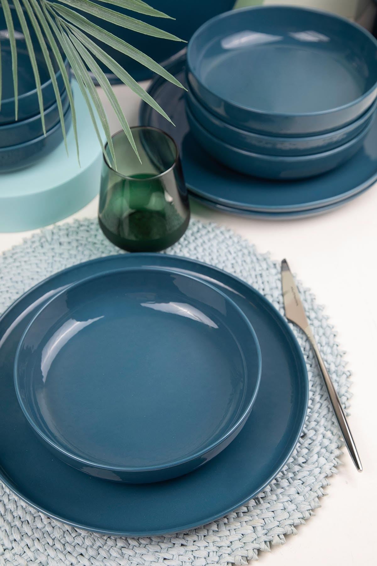 Rani Home Yemek Takımı (12 Parça) Kütahya Porselen Koyu Mavi HB-6909