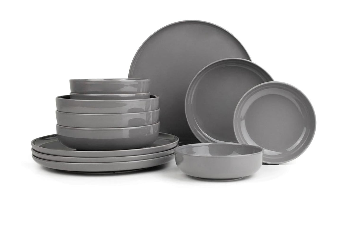 Rani Home Yemek Takımı (12 Parça) Kütahya Porselen Antrasit HB-6911