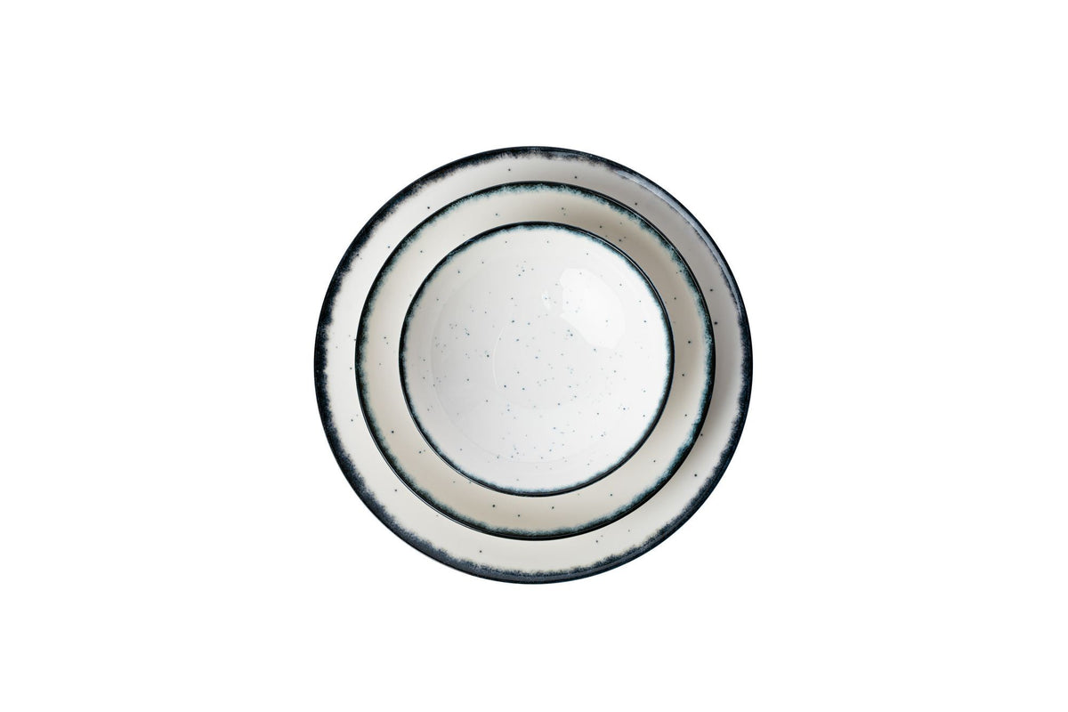 Rani Home Yemek Takımı (24 Parça) Güral Porselen Siyah - Beyaz HE-6767