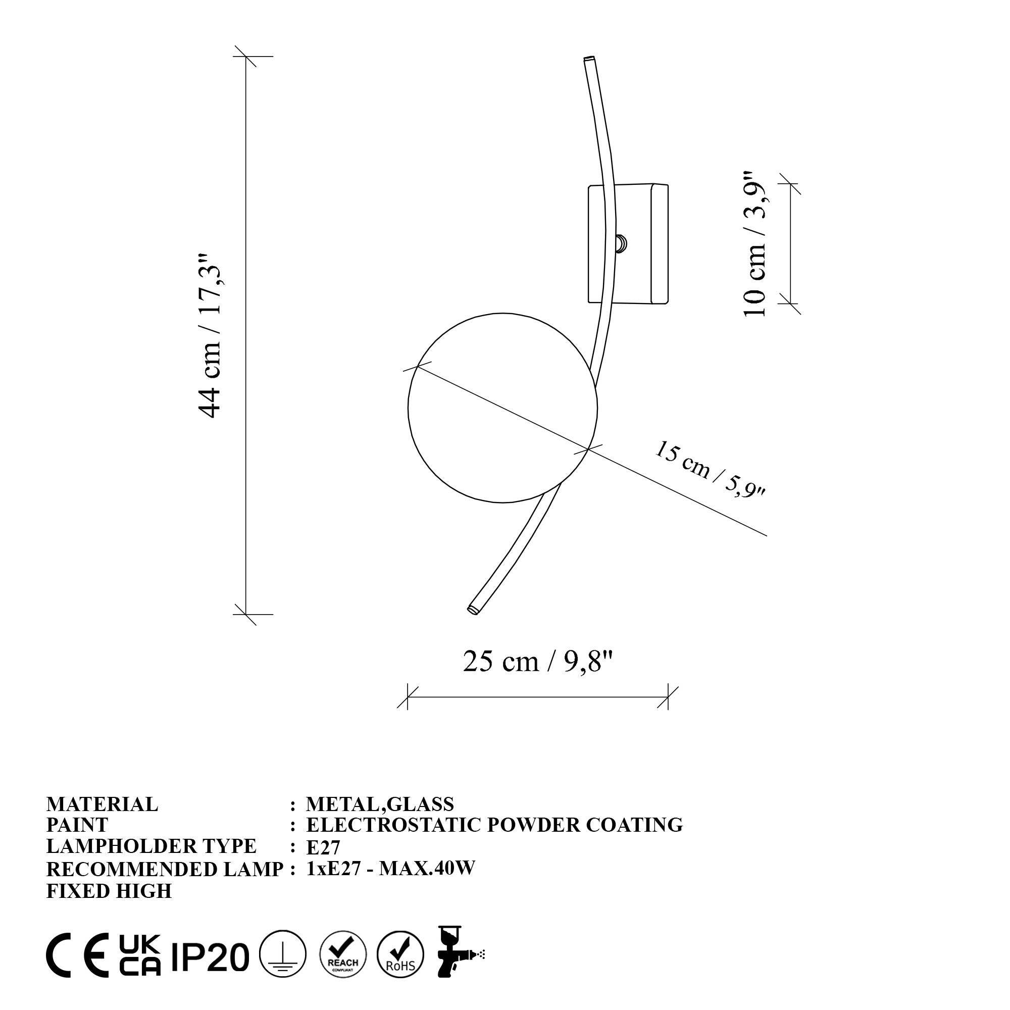 Rani Home Duvar Lambası Altın EA-5968