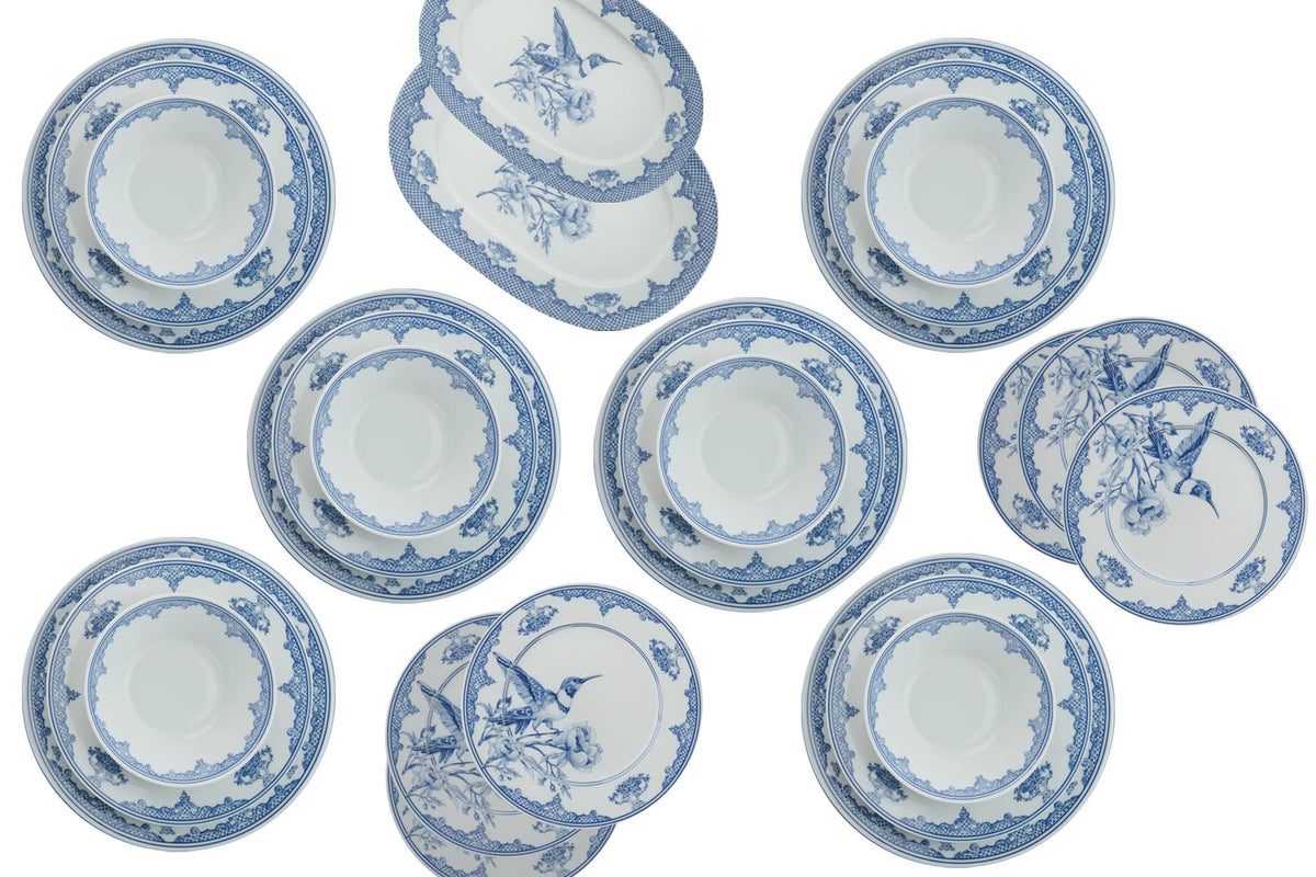 Rani Home Yemek Takımı (26 Parça) Kütahya Porselen  Mavi - Beyaz HF-6867