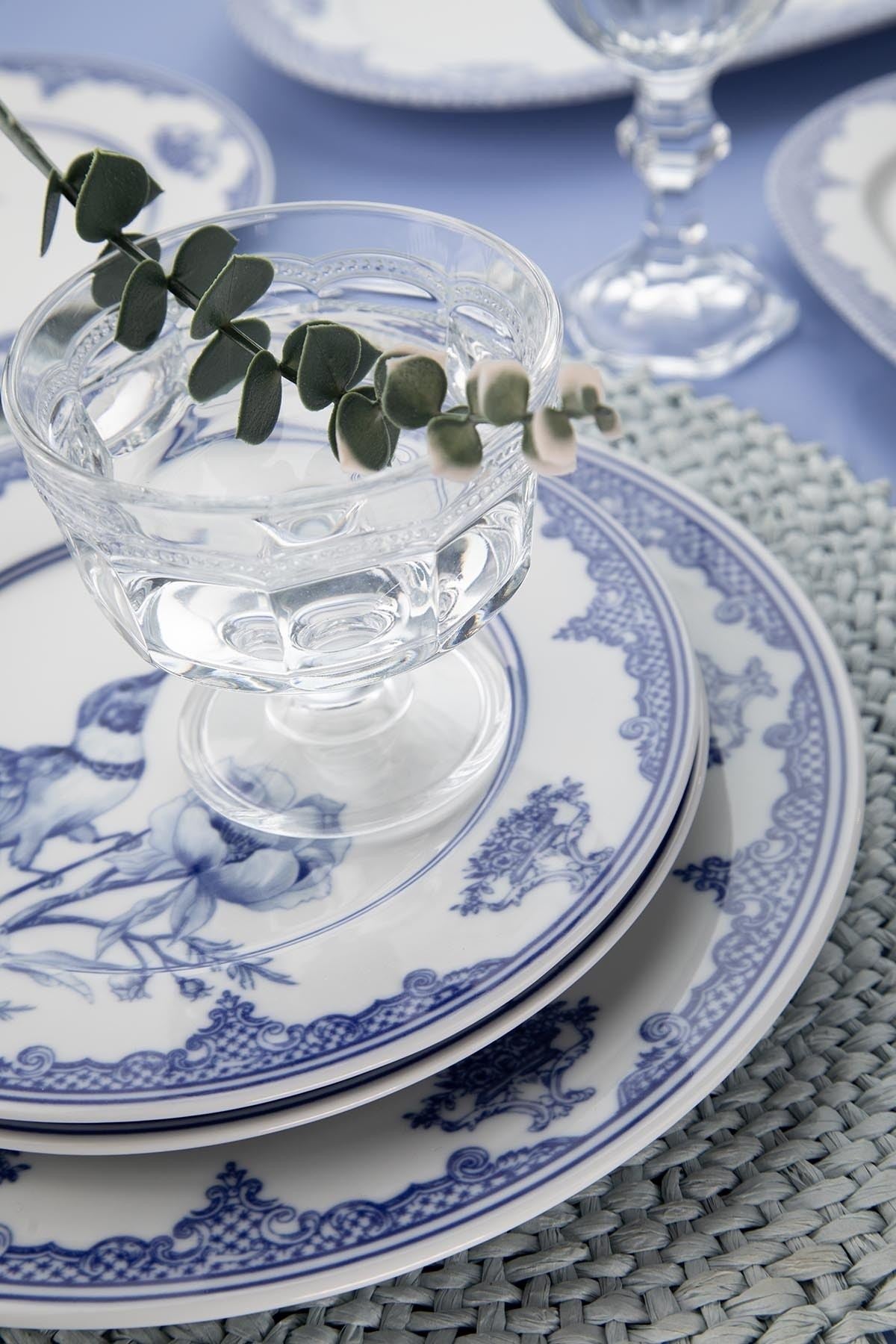 Rani Home Yemek Takımı (26 Parça) Kütahya Porselen  Mavi - Beyaz HF-6867