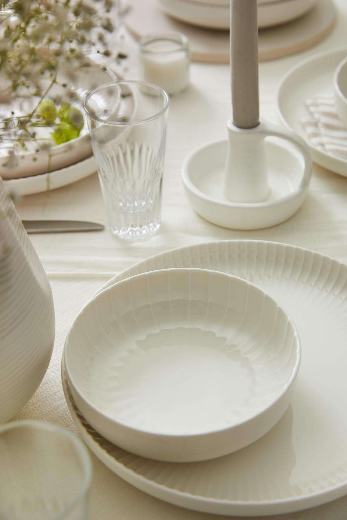 Rani Home Yemek Takımı (18 Parça) Kütahya Porselen  Beyaz HD-6897
