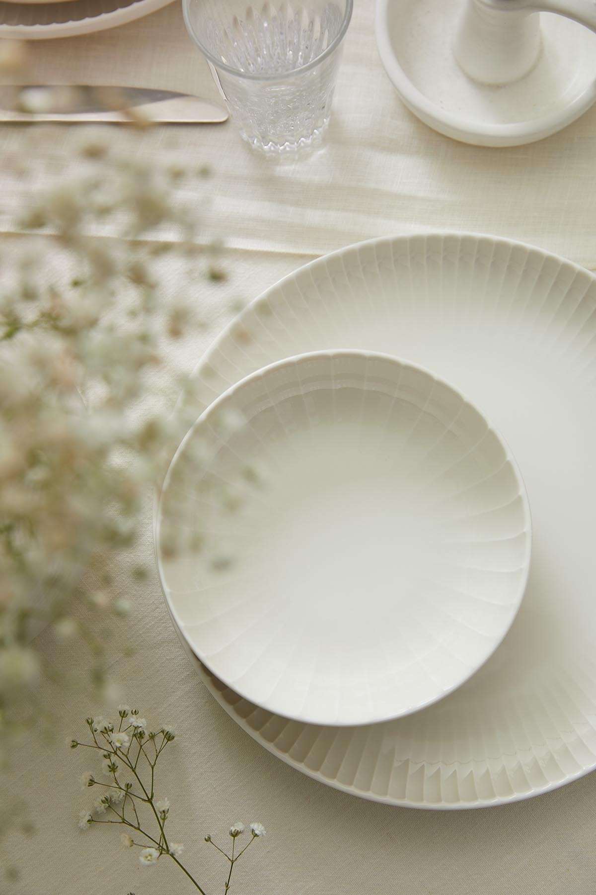 Rani Home Yemek Takımı (18 Parça) Kütahya Porselen  Beyaz HD-6897