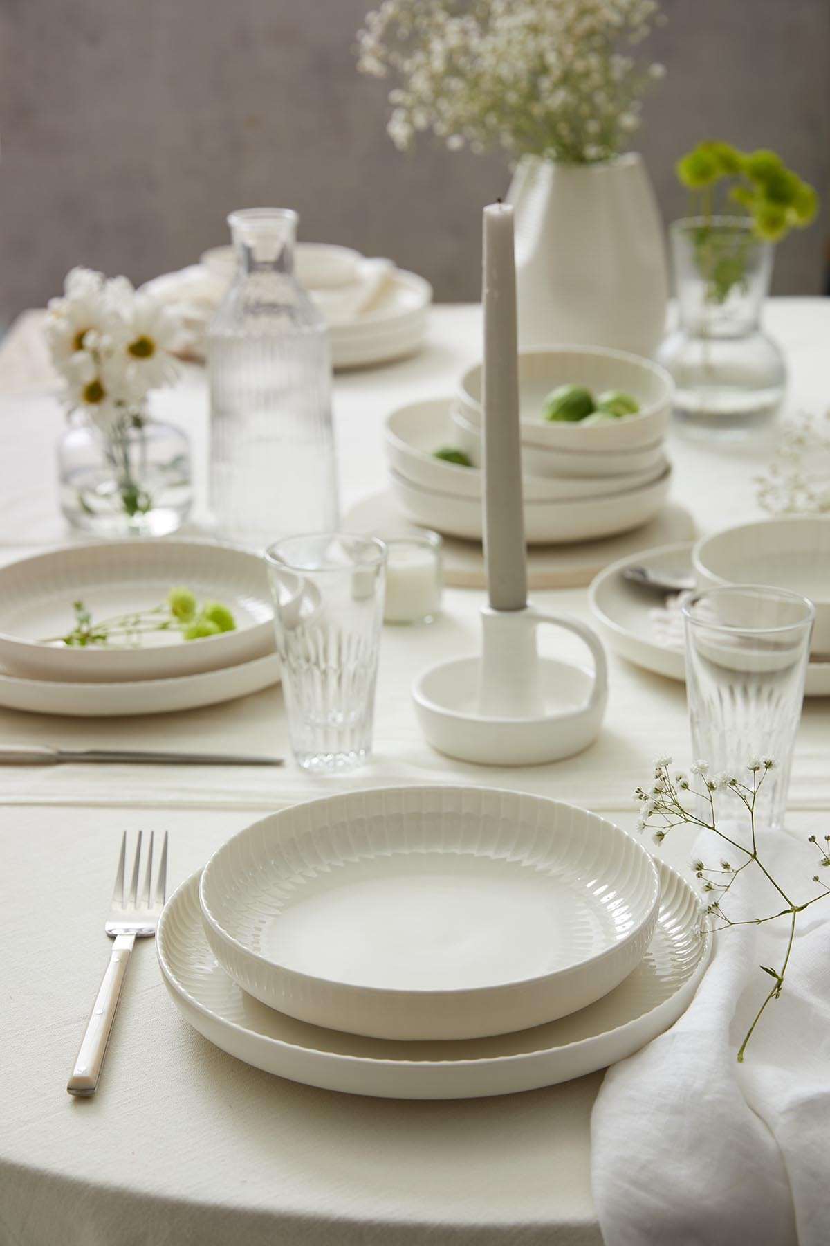 Rani Home Yemek Takımı (18 Parça) Kütahya Porselen  Beyaz HD-6897