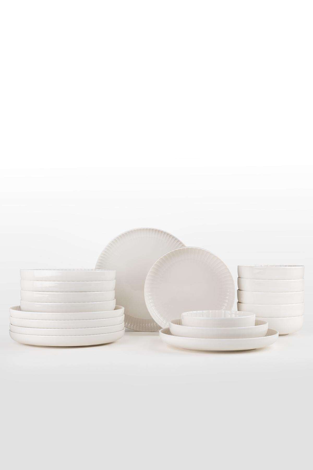 Rani Home Yemek Takımı (18 Parça) Kütahya Porselen  Beyaz HD-6897