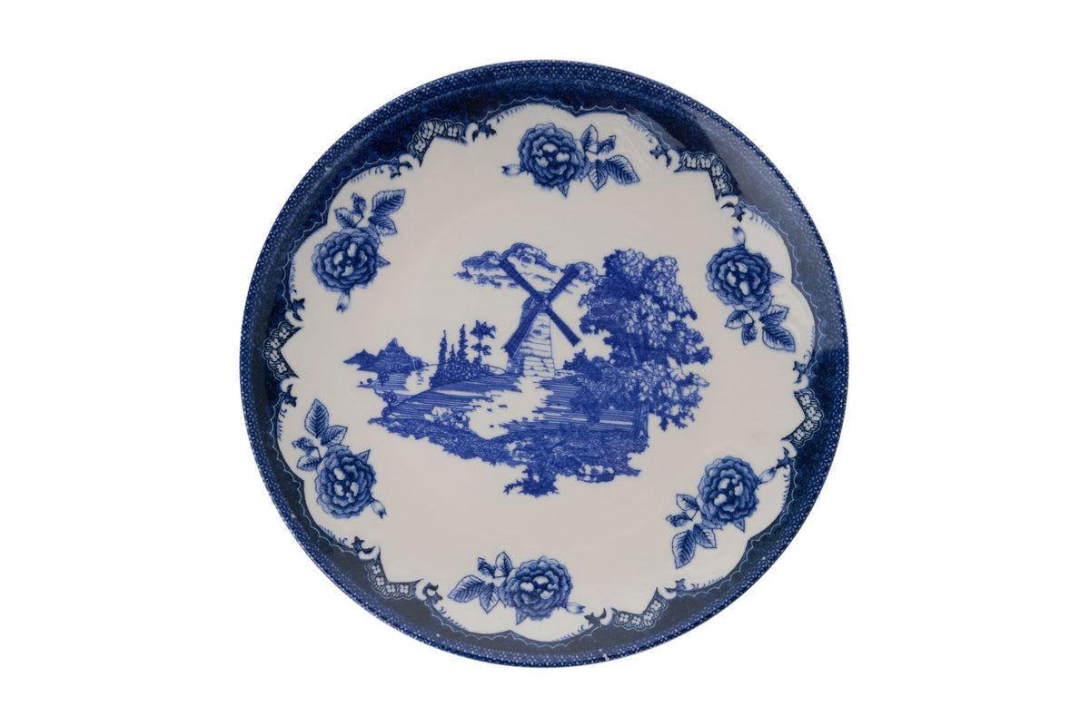 Rani Home Yemek Takımı (24 Parça) Hermia Beyaz - Mavi HE-6804