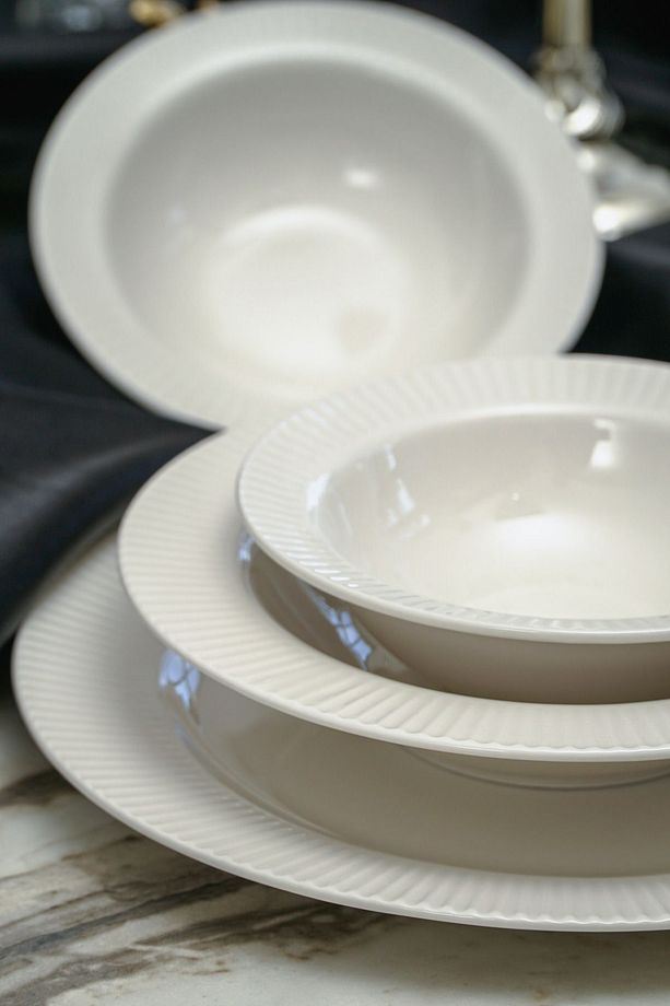 Rani Home Yemek Takımı (24 Parça) Hermia Beyaz HE-6935