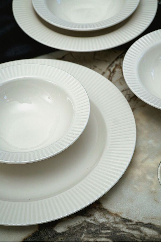 Rani Home Yemek Takımı (24 Parça) Hermia Beyaz HE-6935