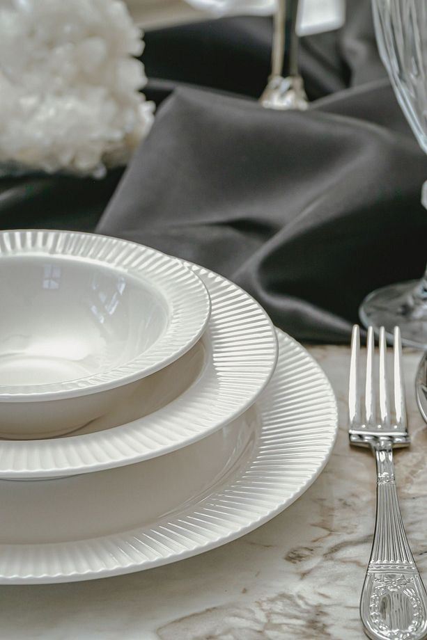 Rani Home Yemek Takımı (24 Parça) Hermia Beyaz HE-6935