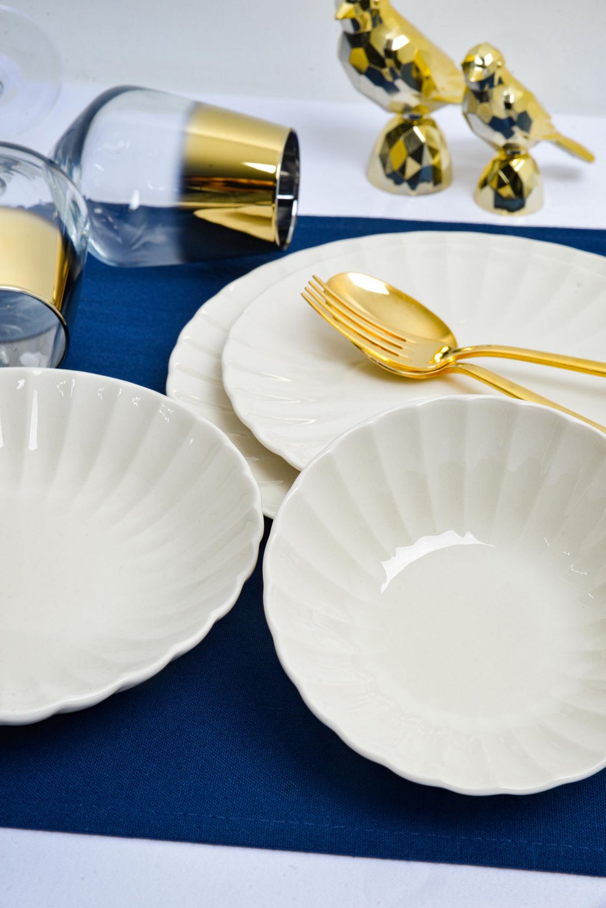 Rani Home Yemek Takımı (24 Parça) Hermia Beyaz HE-6938