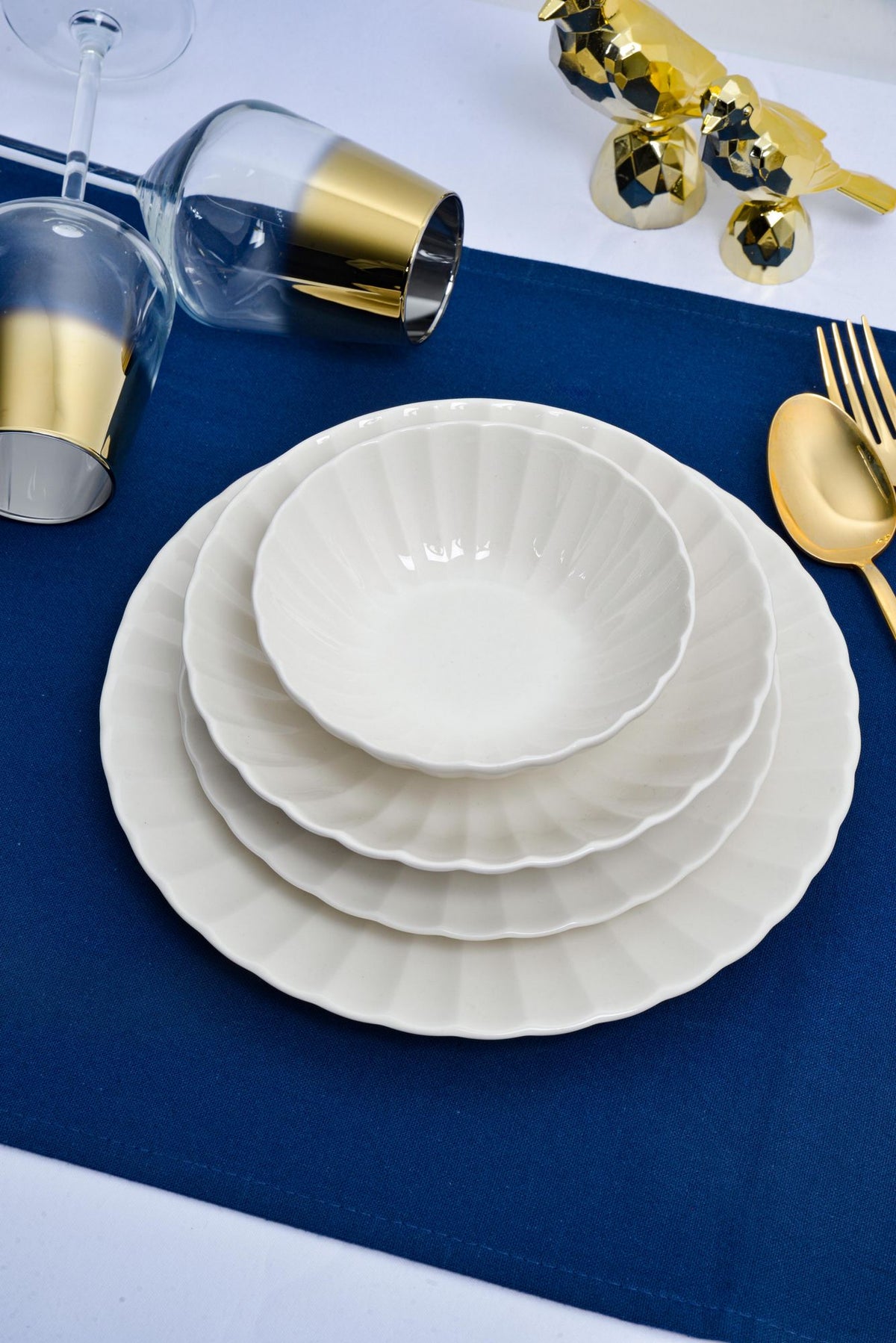 Rani Home Yemek Takımı (24 Parça) Hermia Beyaz HE-6938
