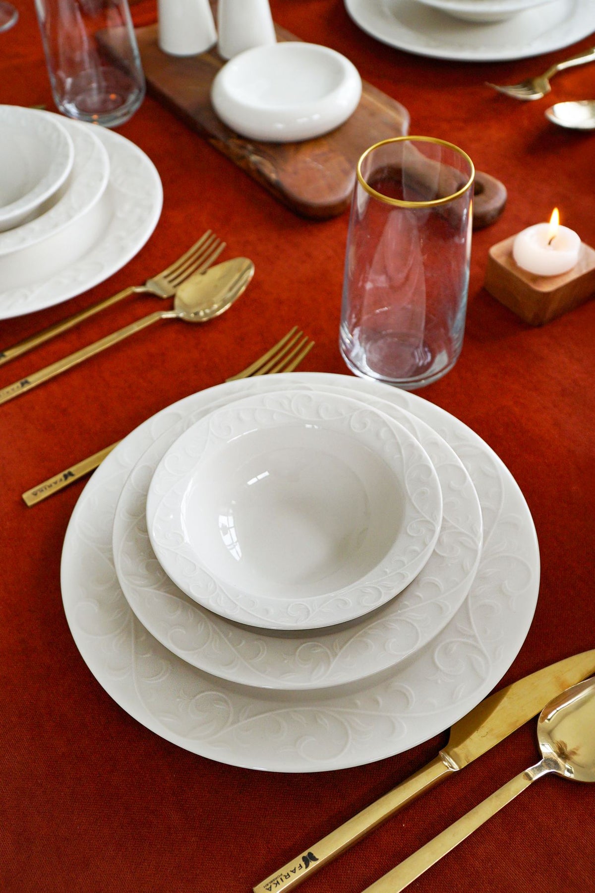 Rani Home Yemek Takımı (18 Parça) Hermia Beyaz HD-6940