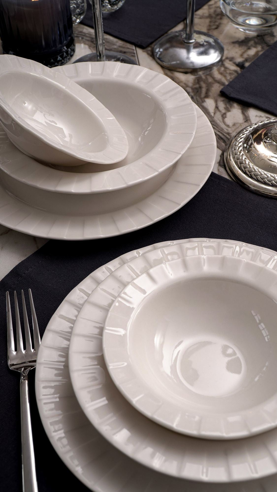 Rani Home Yemek Takımı (18 Parça) Beyaz HD-6941