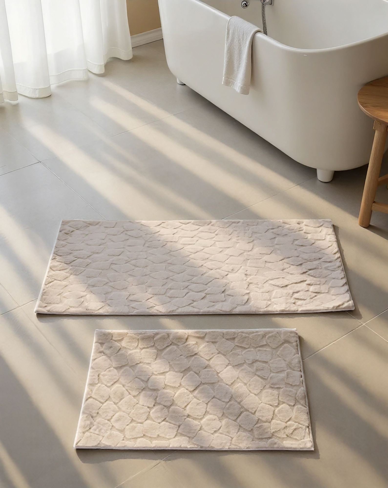 Rani Home Banyo Paspası Seti Bej BA-6457