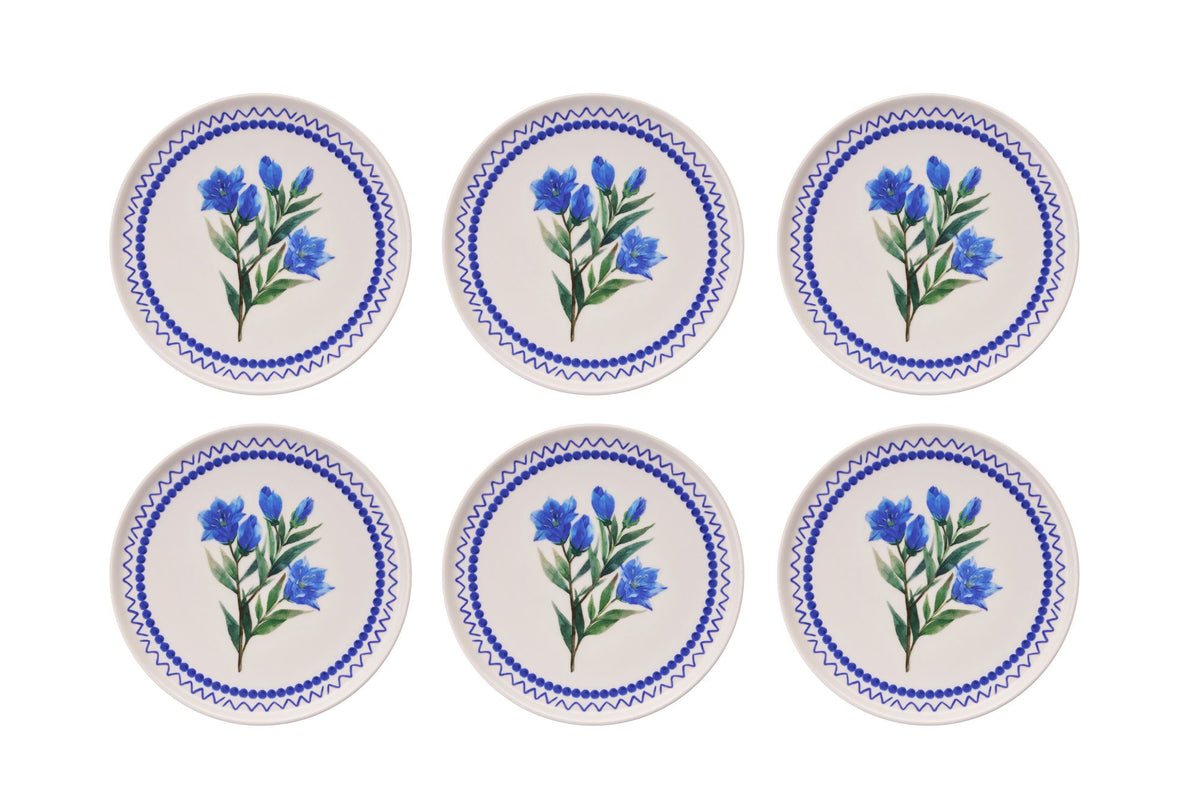 Rani Home Tatlı Tabağı Seti Hermia Mavi - Yeşil - Beyaz FE-6780
