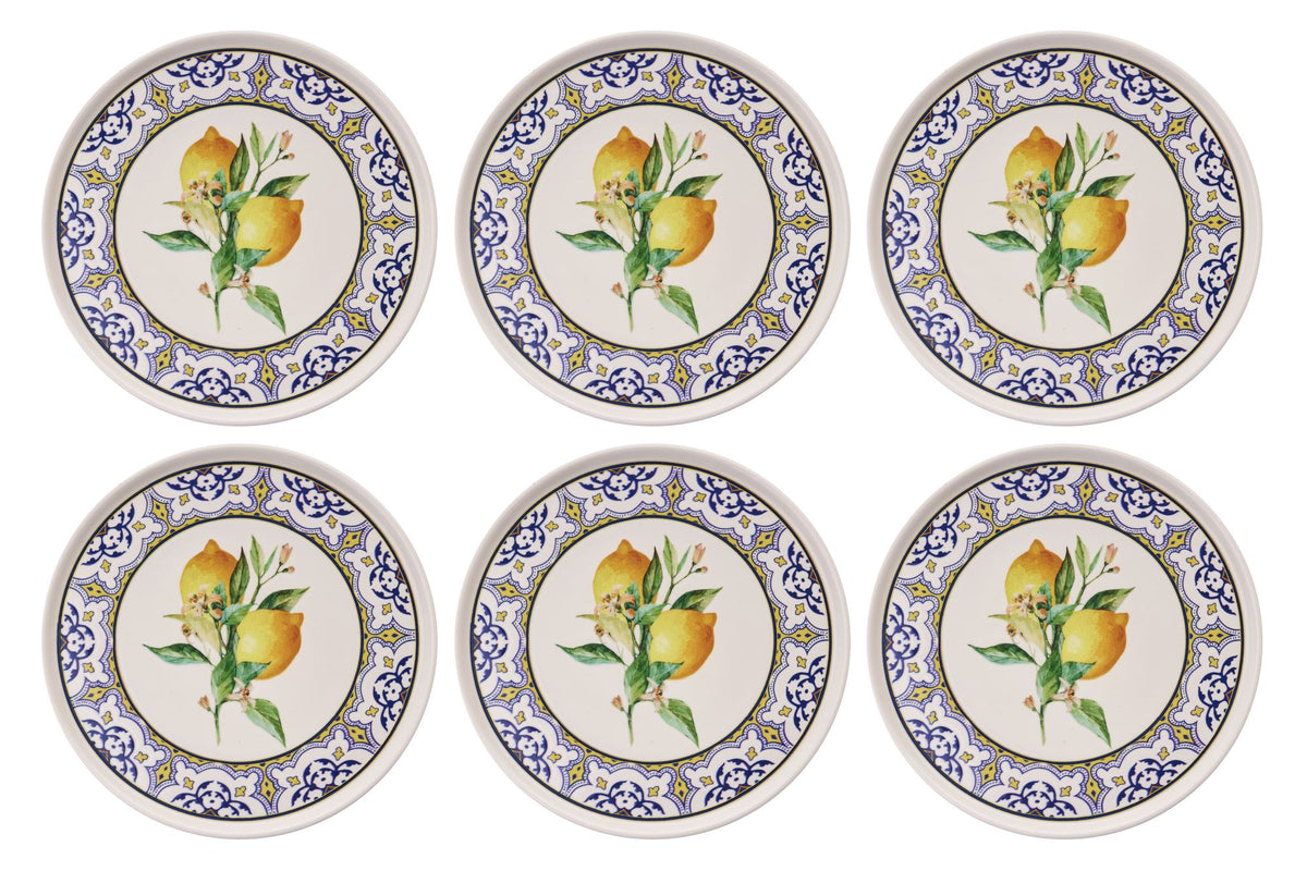 Rani Home Servis Tabağı Seti Hermia Sarı - Mavi - Beyaz - Yeşil FC-6781