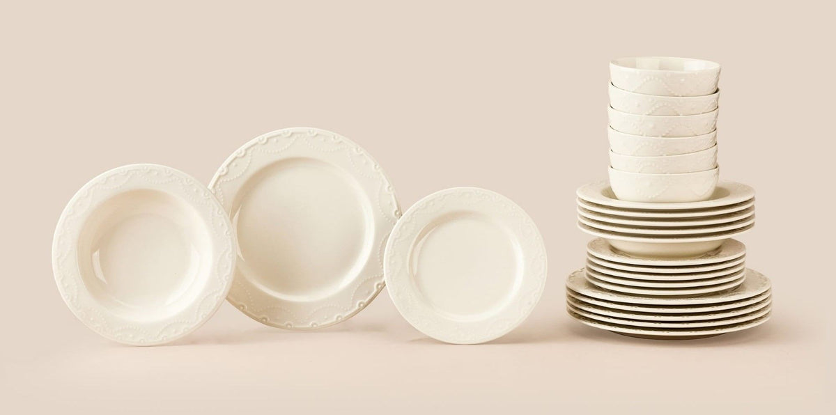 Rani Home Yemek Takımı (24 Parça) Hermia Beyaz HE-6753