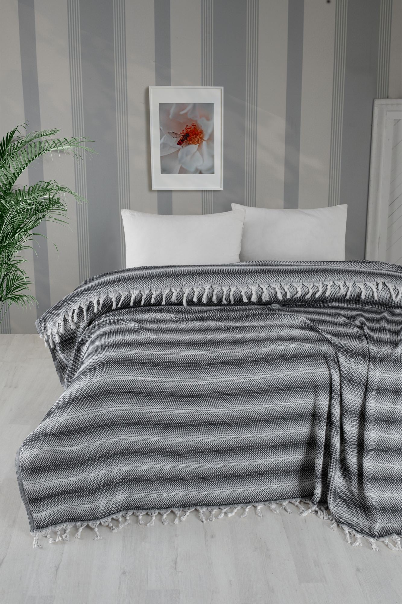 Rani Home Çift Kişilik Pike Antrasit CA-6236