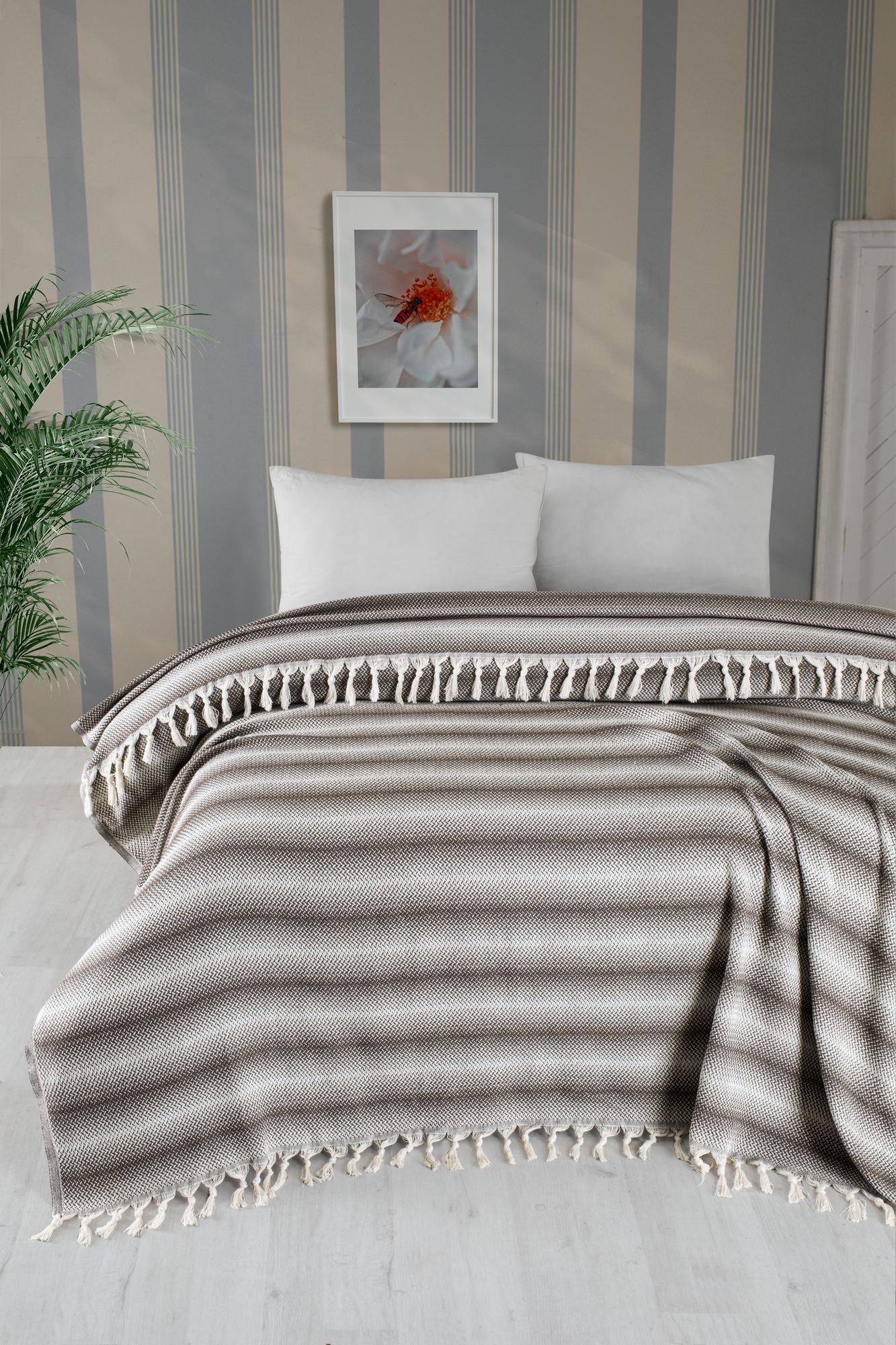 Rani Home Çift Kişilik Pike Kahverengi CA-6238
