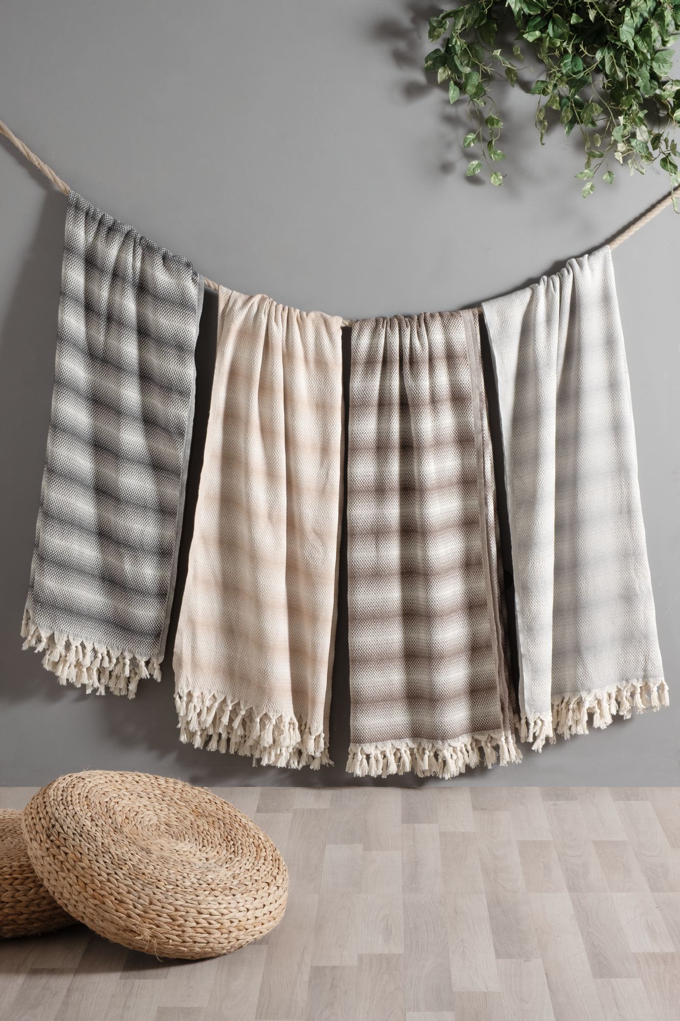 Rani Home Çift Kişilik Pike Gri CA-6239