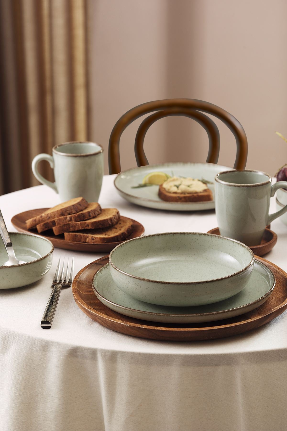 Rani Home Yemek Takımı (16 Parça) Kütahya Porselen Yeşil HC-6876