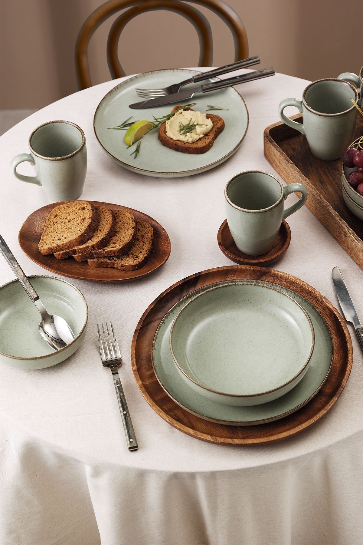 Rani Home Yemek Takımı (16 Parça) Kütahya Porselen Yeşil HC-6876