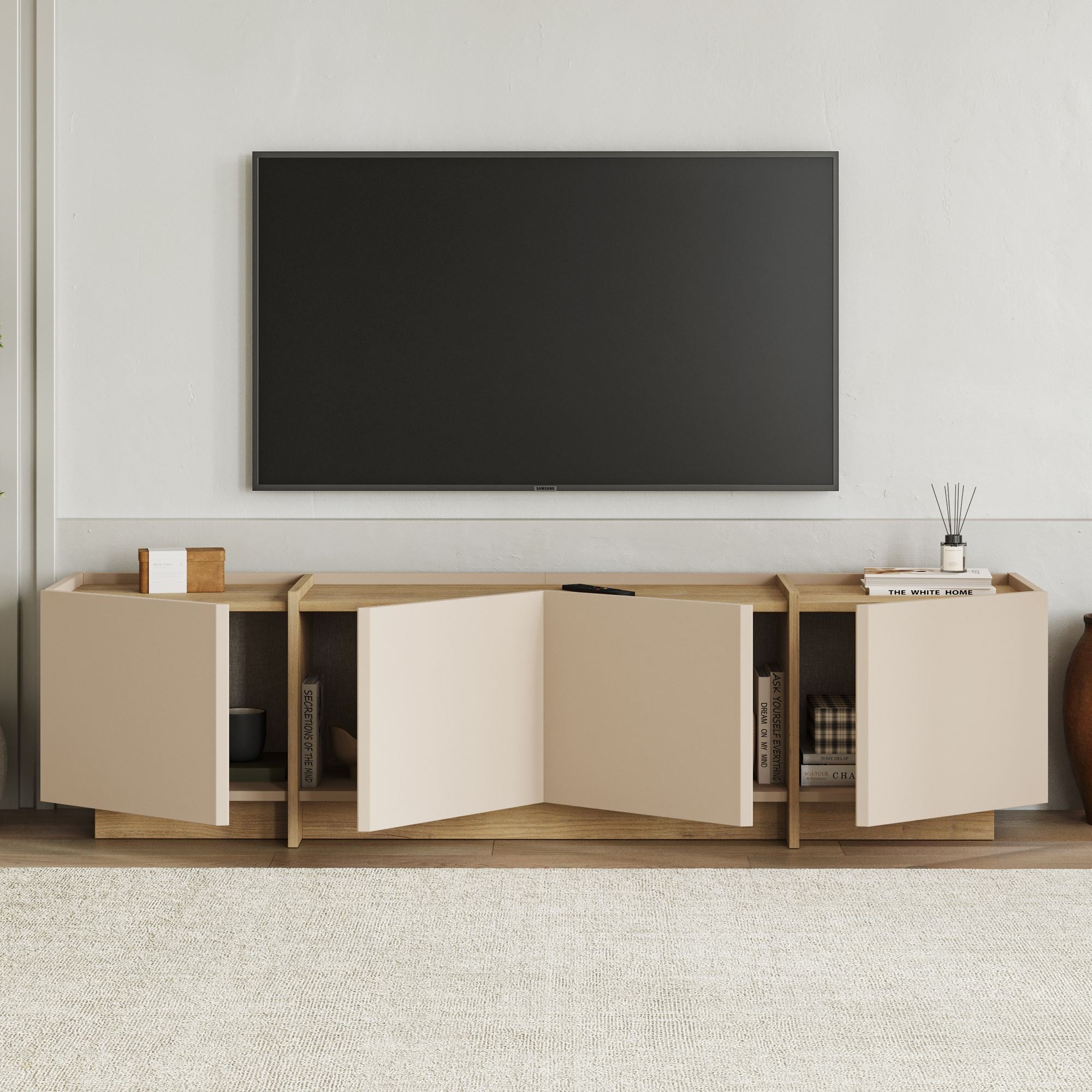 Rani Home Tv Ünitesi Vizon - Safir Meşe 180 Cm AA-5840