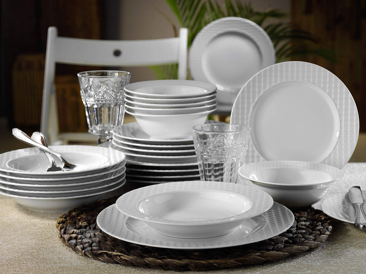 Rani Home Yemek Takımı (24 Parça) Kütahya Porselen Beyaz HE-6879