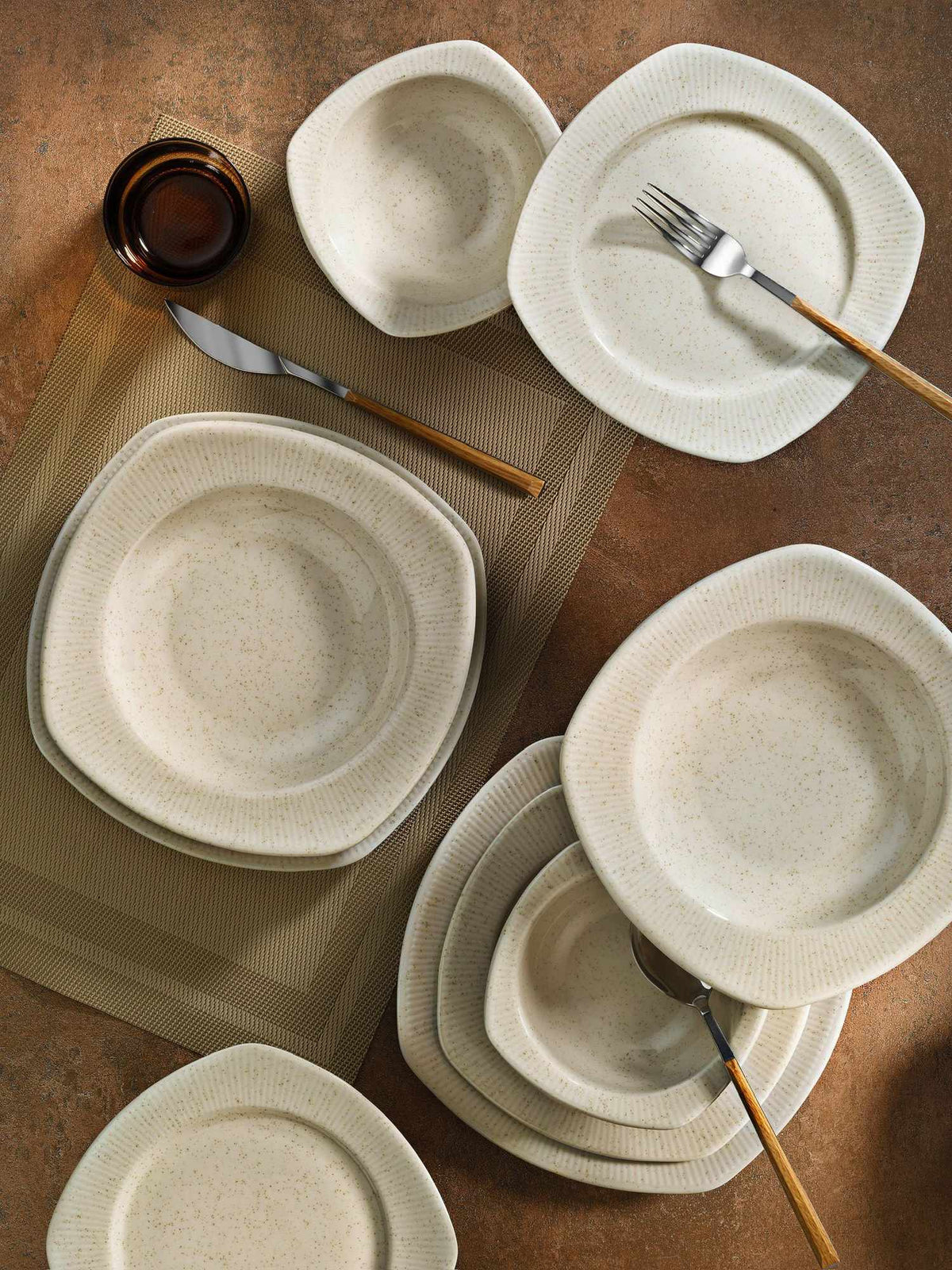 Rani Home Yemek Takımı (24 Parça) Kütahya Porselen Krem - Tarçın HE-6884