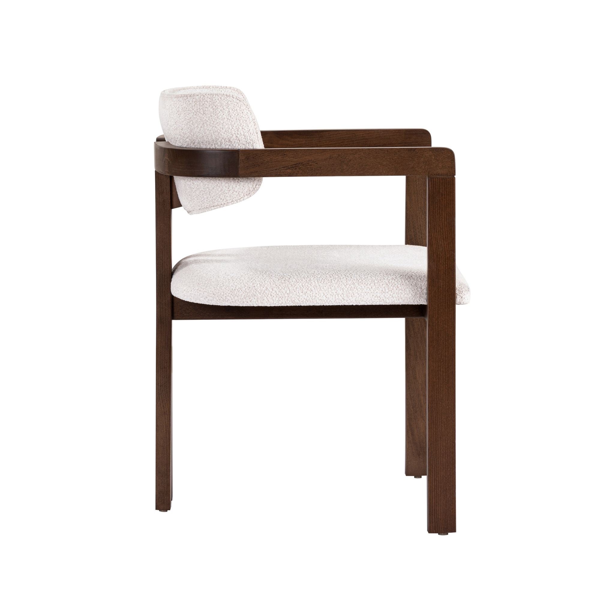 Rani Home Sandalye Beyaz - Koyu Ceviz 54 Cm GB-5760