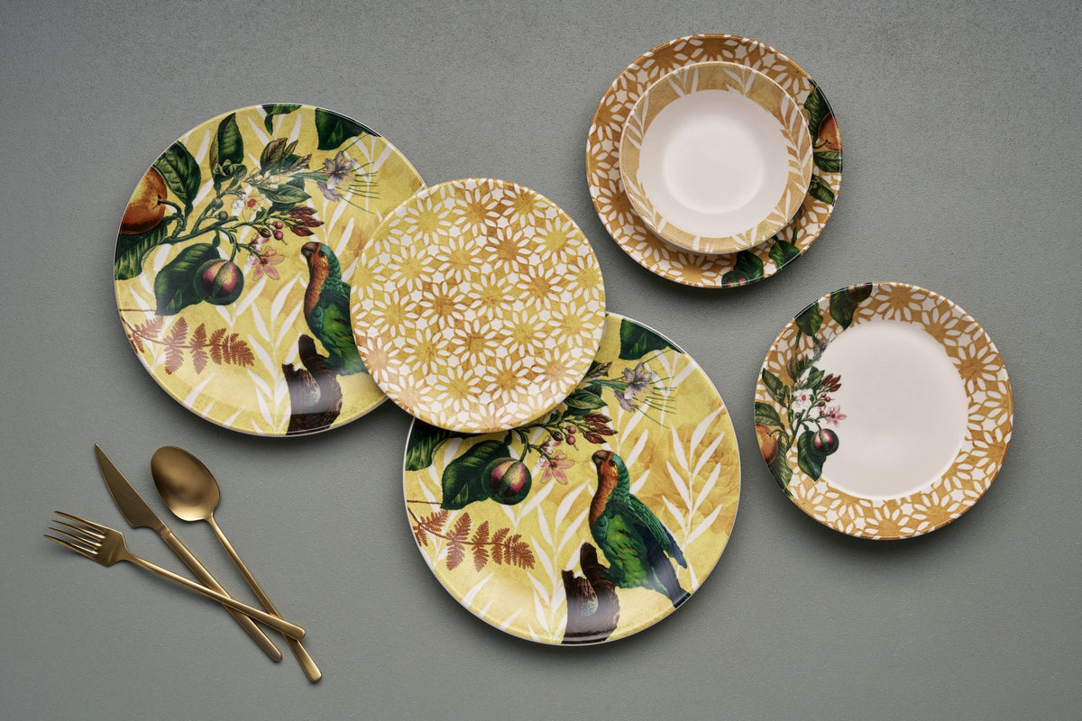 Rani Home Yemek Takımı (24 Parça) Hermia Sarı HE-6800