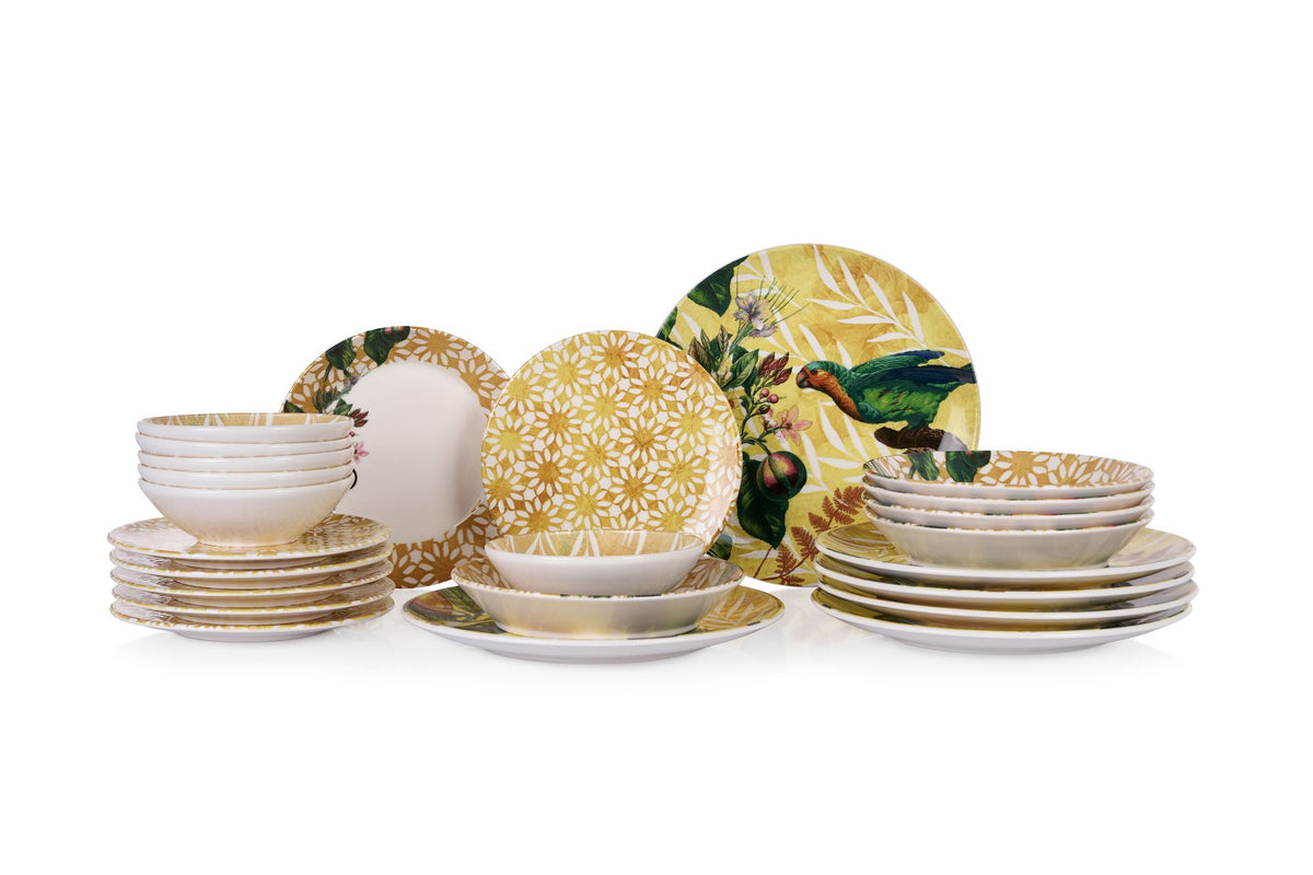 Rani Home Yemek Takımı (24 Parça) Hermia Sarı HE-6800