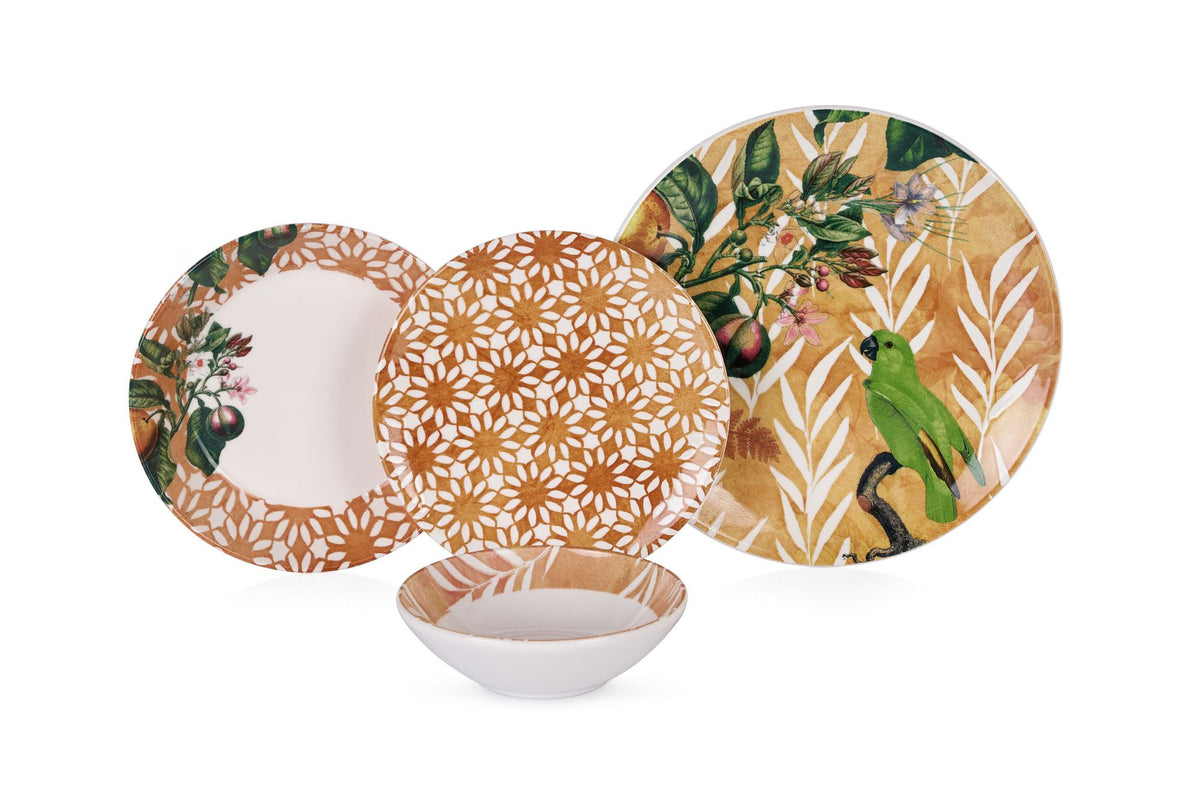 Rani Home Yemek Takımı (24 Parça) Hermia Turuncu HE-6801