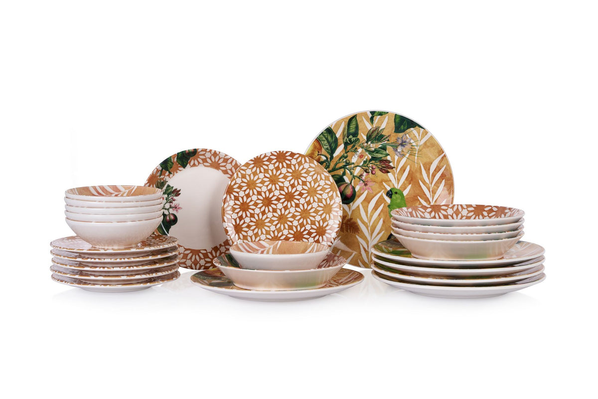 Rani Home Yemek Takımı (24 Parça) Hermia Turuncu HE-6801