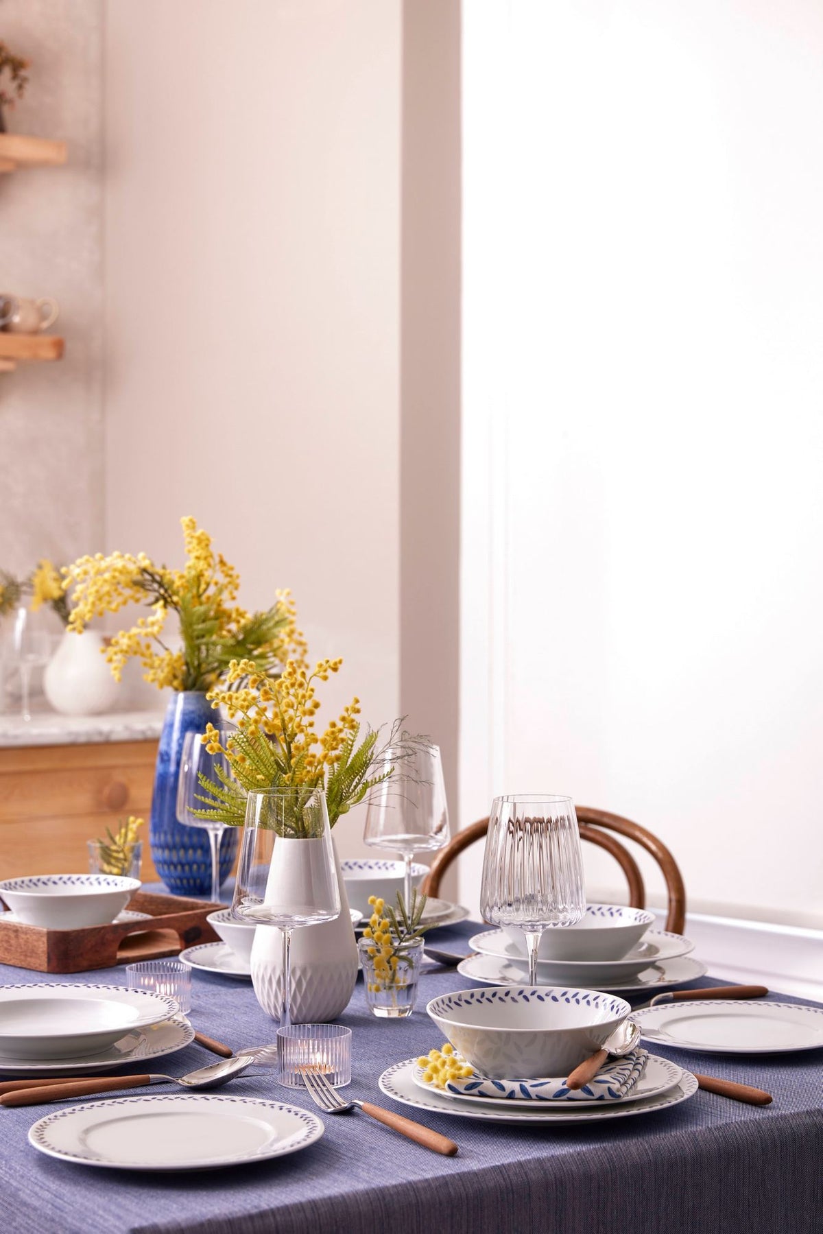 Rani Home Yemek Takımı (24 Parça) Kütahya Porselen Mavi HE-6899