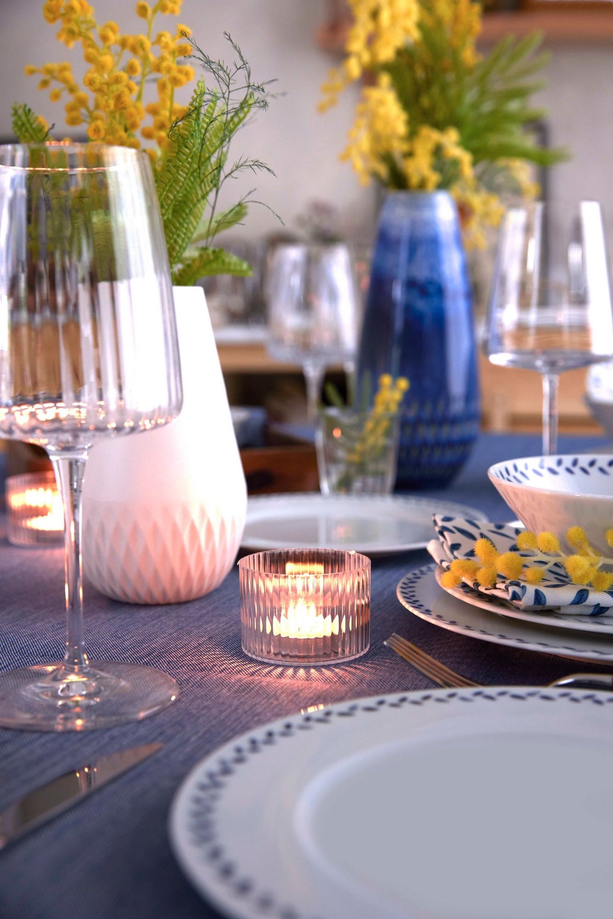 Rani Home Yemek Takımı (24 Parça) Kütahya Porselen Mavi HE-6899