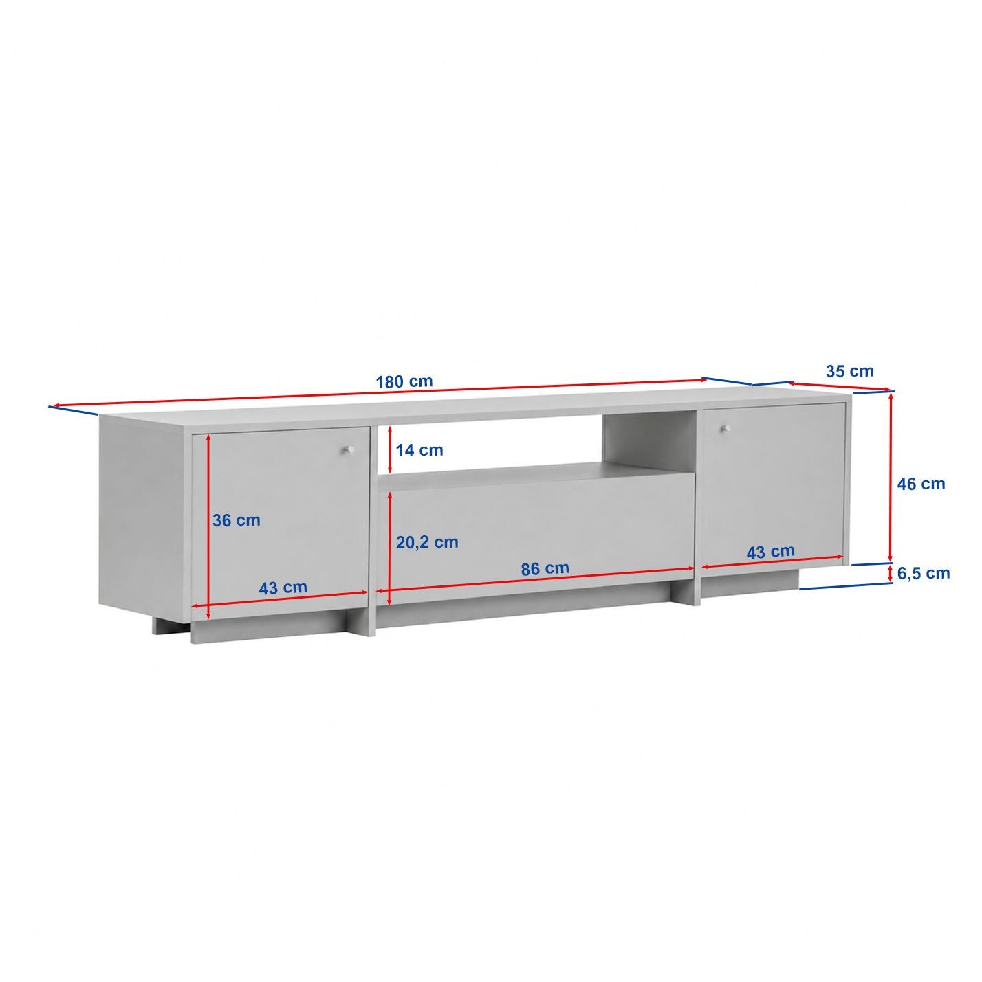 Rani Home Tv Ünitesi Atlantik Çam 180 Cm AA-6205
