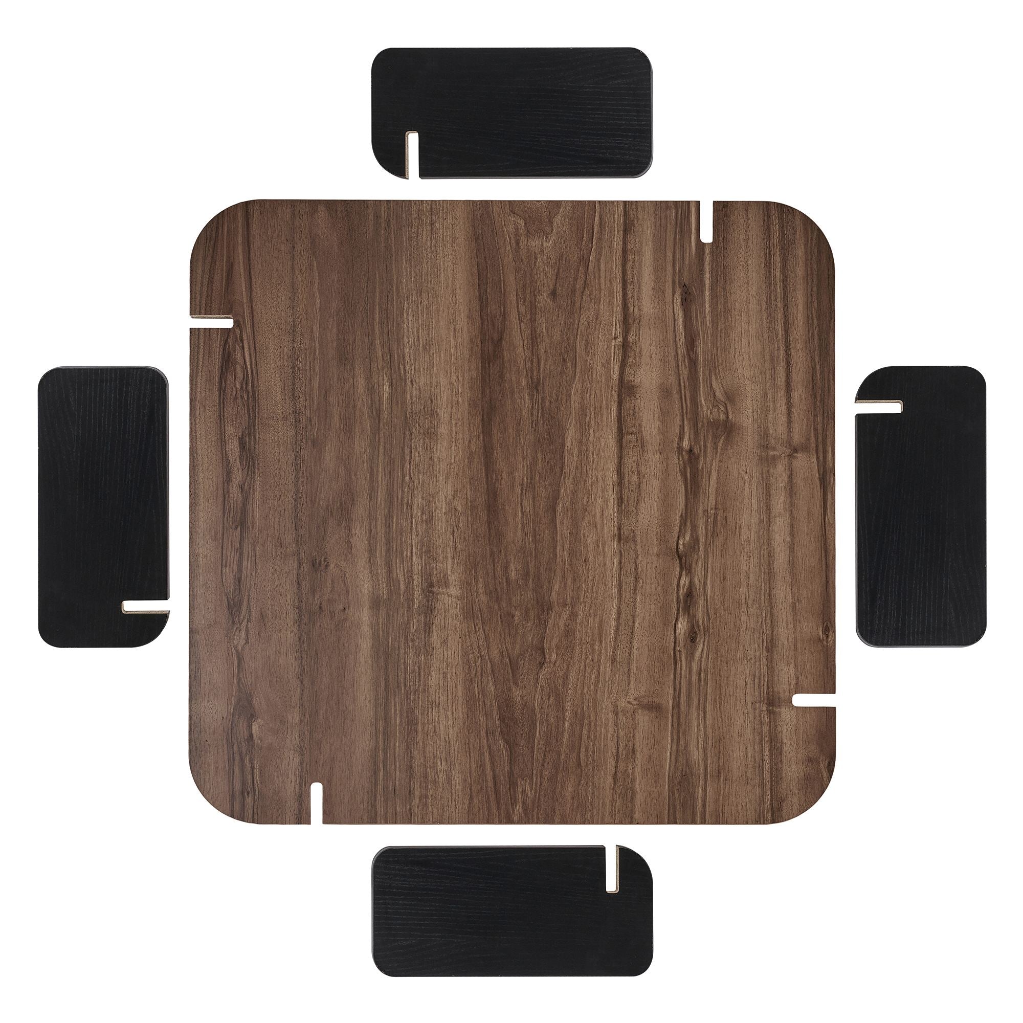 Rani Home Orta Sehpa Venedik Ceviz - Ahşap Siyah 117 Cm AB-5745