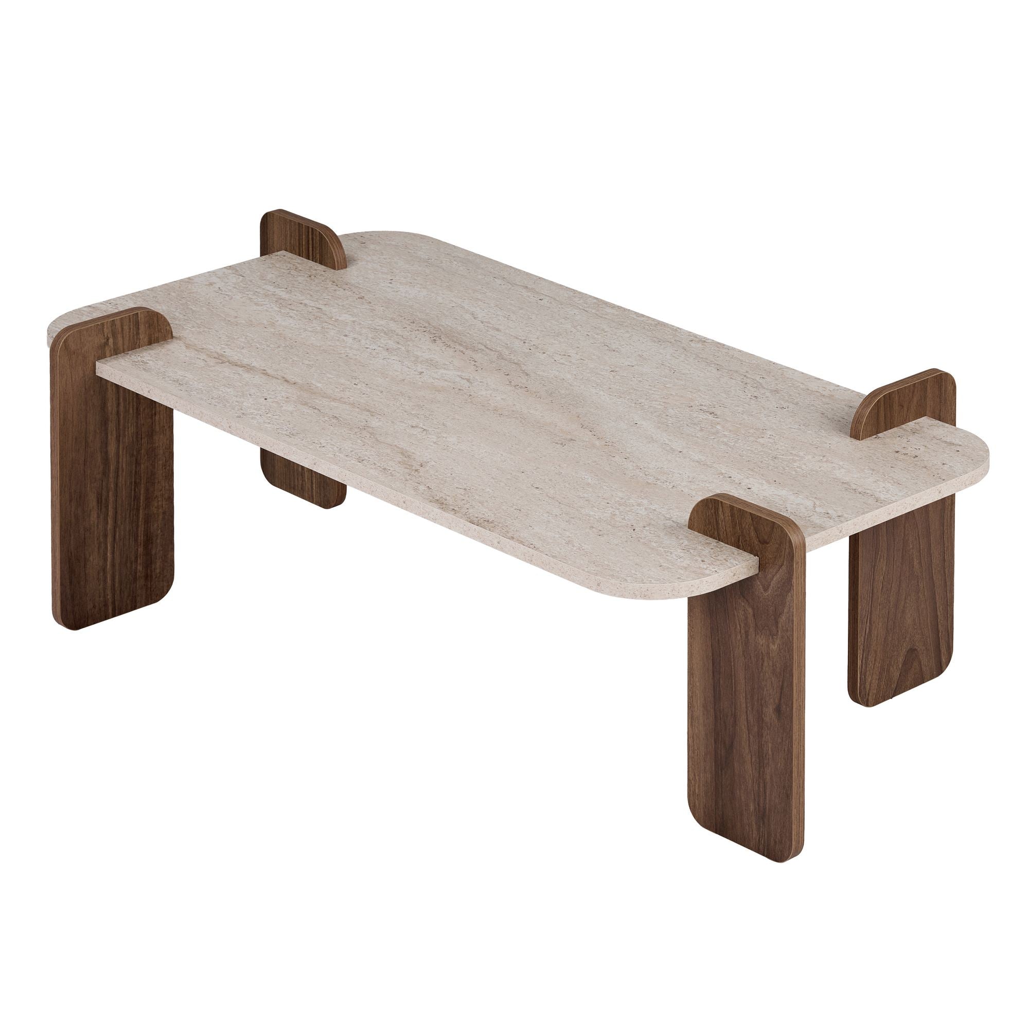 Rani Home Orta Sehpa Traverten - Venedik Ceviz 147 Cm AB-5741