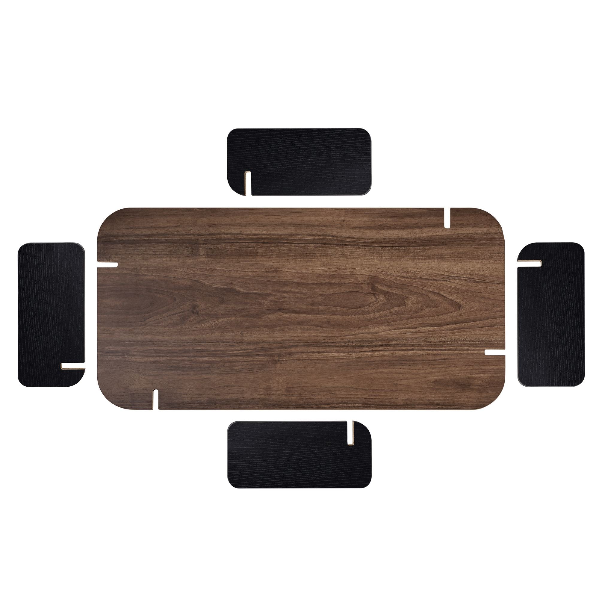 Rani Home Orta Sehpa Venedik Ceviz - Ahşap Siyah 147 Cm AB-5744