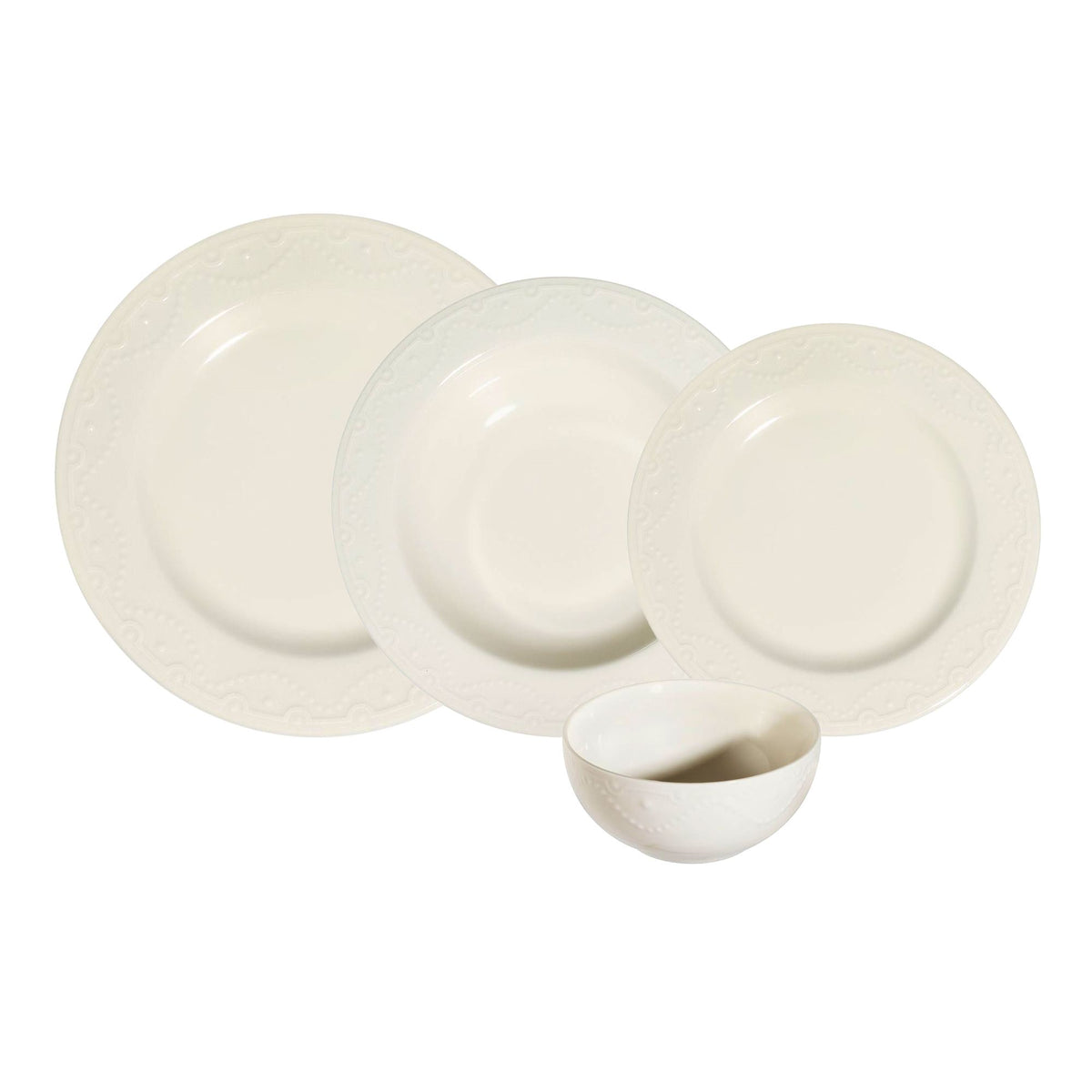 Rani Home Yemek Takımı (24 Parça) Hermia Beyaz HE-6807