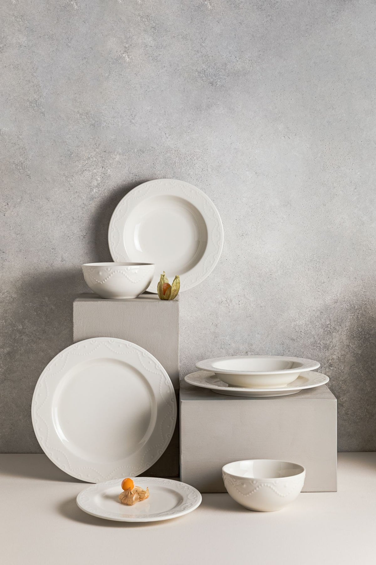 Rani Home Yemek Takımı (24 Parça) Hermia Beyaz HE-6807